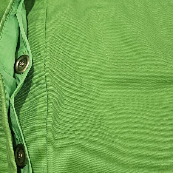 Women's Talbots Petites Lime Green Skirt Size 10P Hidden Buttons Springtime - Picture 5 of 6